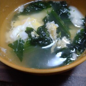簡単♡小松菜と卵の中華スープ